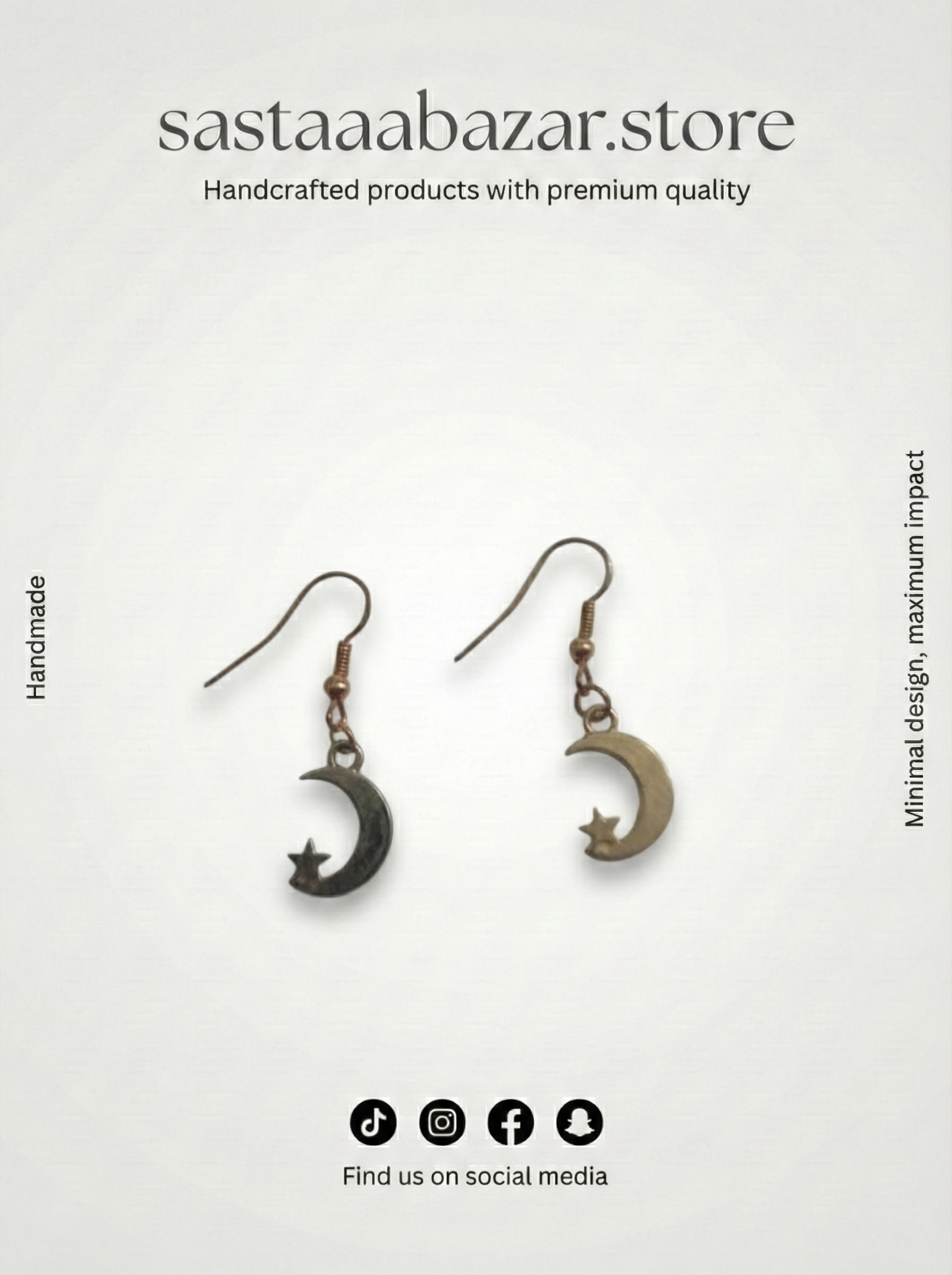 Celestial Moon & Star Drop Earrings